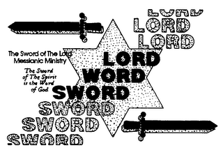 THE SWORD OF THE LORD MESSIANIC MINISTRY THE SWORD OF THE SPIRIT IS THE WORD OF GOD LORD WORD SWORD logo