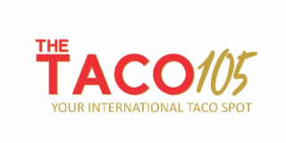 THE TACO 105 YOUR INTERNATIONAL TACO SPOT logo