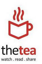 THE TEA WATCH .READ. SHARE logo