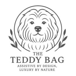 THE TEDDY BAG ASSISTIVE BY DESIGN, LUXURY BY NATURE logo
