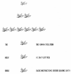 THE THE HUMAN EVOLUTION HOLY HE ONLY LEFT YOU BIBLE BASIC INSTRUCTIONS BEFORE LEAVING EARTH logo