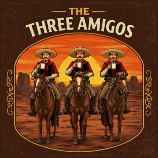 THE THREE AMIGOS logo