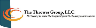 THE THROWER GROUP, LLC. PARTNERING TO SOLVE THE TOUGHEST GROWTH CHALLENGES IN BUSINESS logo