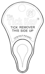 THE TICK KEY TICK REMOVER THIS SIDE UP (US PAT PEN) logo