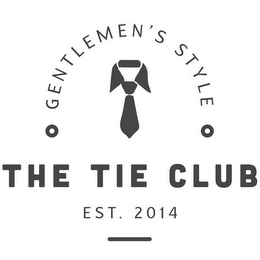 THE TIE CLUB GENTLEMEN'S STYLE EST. 2014 logo