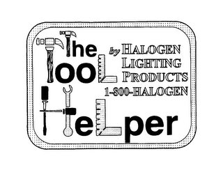 THE TOOL HELPER BY HALOGEN LIGHTING PRODUCTS 1-800-HALOGEN logo