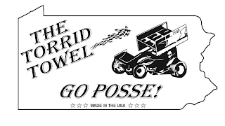 THE TORRID TOWEL GO POSSE! MADE IN THE USA logo