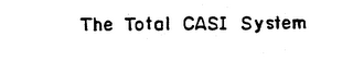 THE TOTAL CASI SYSTEM logo
