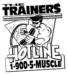 THE TRAINERS HOTLINE 1-900-5-MUSCLE logo
