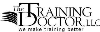 THE TRAINING DOCTOR, LLC WE MAKE TRAINING BETTER logo