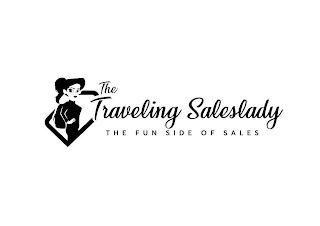THE TRAVELING SALESLADY THE FUN SIDE OF SALES logo