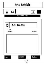 THE TXT BK NEW TXT MSG STU DENSE logo