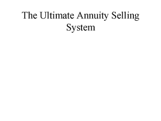 THE ULTIMATE ANNUITY SELLING SYSTEM logo