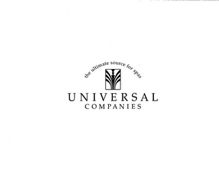 THE ULTIMATE SOURCE FOR SPAS UNIVERSAL COMPANIES. logo
