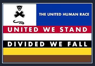 THE UNITED HUMAN RACE UNITED WE STAND DIVIDED WE FALL logo