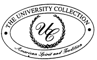 THE UNIVERSITY COLLECTION UC AMERICAN SPIRIT AND TRADITION logo