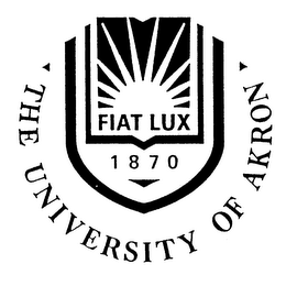 THE UNIVERSITY OF AKRON FIAT LUX 1870 logo