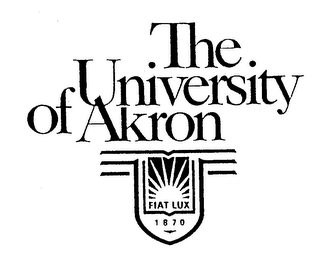 THE UNIVERSITY OF AKRON FIAT LUX 1870 logo