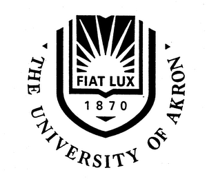 THE UNIVERSITY OF AKRON FIAT LUX 1870 logo
