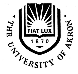 THE UNIVERSITY OF AKRON FIAT LUX 1870 logo