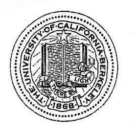THE UNIVERSITY OF CALIFORNIA BERKELEY 1868 LET THERE BE LIGHT logo
