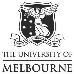 THE UNIVERSITY OF MELBOURNE POSTERA CRESCAM LAUDE logo