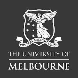 THE UNIVERSITY OF MELBOURNE POSTERA CRESCAM LAUDE logo