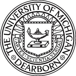 THE UNIVERSITY OF MICHIGAN DEARBORN ARTES SCIENTIA VERITAS logo