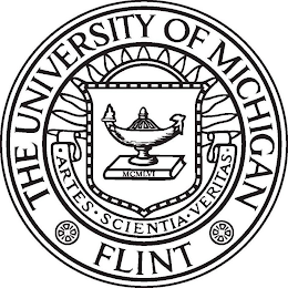 THE UNIVERSITY OF MICHIGAN FLINT ARTES SCIENTIA VERITAS MCMLVI logo