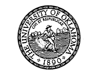 THE UNIVERSITY OF OKLAHOMA 1890 CIVI ET REIPUBLICAE logo