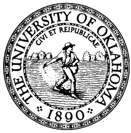 THE UNIVERSITY OF OKLAHOMA 1890 CIVI ET REIPUBLICAE logo