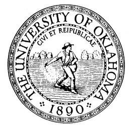 THE UNIVERSITY OF OKLAHOMA 1890 CIVI ET REIPUBLICAE logo