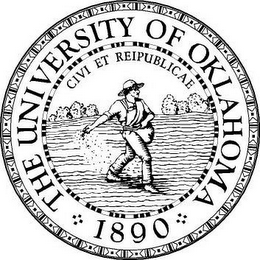 THE UNIVERSITY OF OKLAHOMA 1890 CIVI ET REIPUBLICAE logo