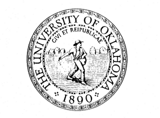 THE UNIVERSITY OF OKLAHOMA 1890 CIVI ETREIPUBLICAE logo