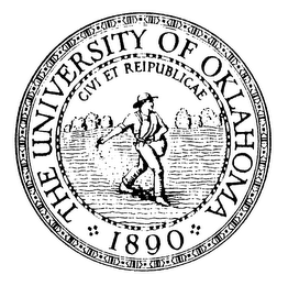 THE UNIVERSITY OF OKLAHOMA 1890 CIVI ETREIPUBLICAE logo