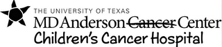 THE UNIVERSITY OF TEXAS MD ANDERSON CANCER CENTER CHILDREN'S CANCER HOSPITAL logo
