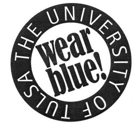 THE UNIVERSITY OF TULSA WEAR BLUE! logo