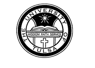 THE UNIVERSITY OF TULSA WISDOM FAITH SERVICE logo