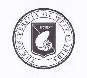 THE UNIVERSITY OF WEST FLORIDA AND THE ROMAN NUMERALS MCMLXIII logo