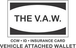 THE V.A.W. CCW ID INSURANCE CARD VEHICLE ATTACHED WALLET logo