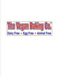 THE VEGAN BAKING CO. DAIRY FREE EGG FREE ANIMAL FREE logo