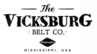THE VICKSBURG · BELT · CO. HANDCRAFTED MISSISSIPPI, USA logo