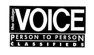 THE VILLAGE VOICE PERSON TO PERSON CLASSIFIEDS logo