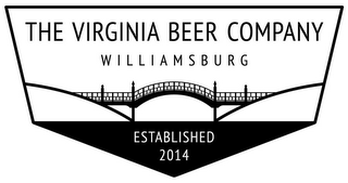 THE VIRGINIA BEER COMPANY WILLIAMSBURG ESTABLISHED 2014 logo