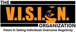 THE V.I.S.I.O.N. ORGANIZATION VISION IN SEEING INDIVIDUALS OVERCOME NEGATIVITY logo