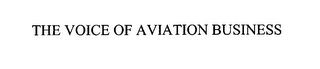 THE VOICE OF AVIATION BUSINESS logo