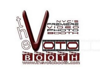 THE VOTO BOOTH NYC'S PREMIERE VIDEO PHOTO BOOTH WWW.THEVOTOBOOTH.COM logo