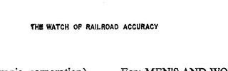 THE WATCH OF RAILROAD ACCURACY logo