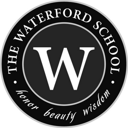 THE WATERFORD SCHOOL W HONOR BEAUTY WISDOM logo