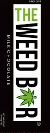 THE WEED BAR MILK CHOCOLATE SINCE 2018 NET WT 65 OZ 100MG THC logo